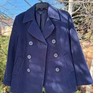 Chadwicks navy peacoat sz 4 80%wool